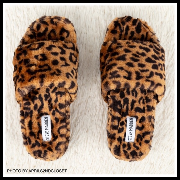 STEVE MADDEN FURRY SLIDES PLATFORM SANDALS A2C - Picture 8 of 16